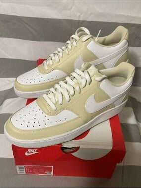 Nike Court Vision Lo New w/ damaged Box Men’s 13 Women’s 14.5 Khaki/White #112
